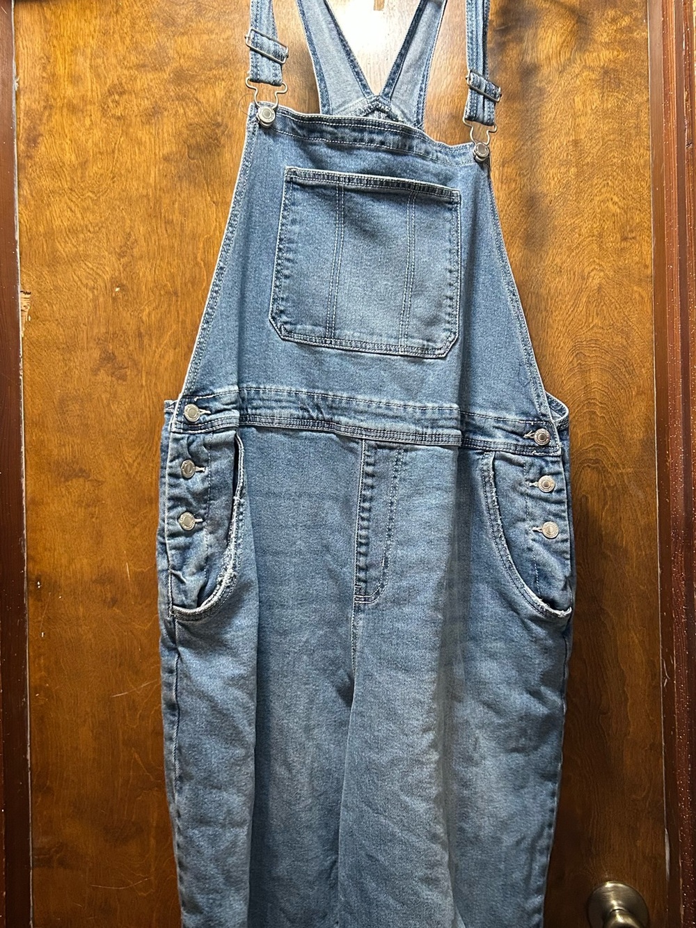 No Boundaries Light Blue Denim Overalls